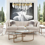 Glass Hand Brushed Gold Lane 2PC Nesting Table By Diamond Sofa 11