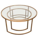 Glass Hand Brushed Gold Lane 2PC Nesting Table By Diamond Sofa 13