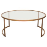 Glass Hand Brushed Gold Lane 2PC Nesting Table By Diamond Sofa 14