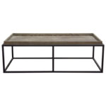 Rustic Oak Black Powder Coat Lex Tray Edge Coffee Table By Diamond Sofa 16