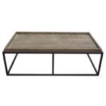 Rustic Oak Black Powder Coat Lex Tray Edge Coffee Table By Diamond Sofa 17