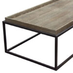 Rustic Oak Black Powder Coat Lex Tray Edge Coffee Table By Diamond Sofa 19