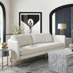Light Cream Lane Curveback Sofa By Diamond Sofa 21