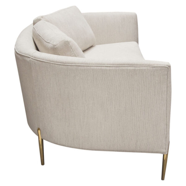 Light Cream Lane Curveback Sofa By Diamond Sofa 14