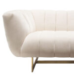 Brushed gold Cream Fabric Venus Sofa By Diamond Sofa 18