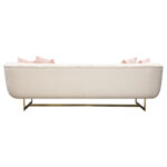 Brushed gold Cream Fabric Venus Sofa By Diamond Sofa 19