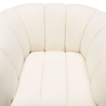 Brushed gold Cream Fabric Venus Chair By Diamond Sofa 22