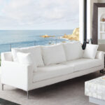 White linen Seattle Sofa By Diamond Sofa 13