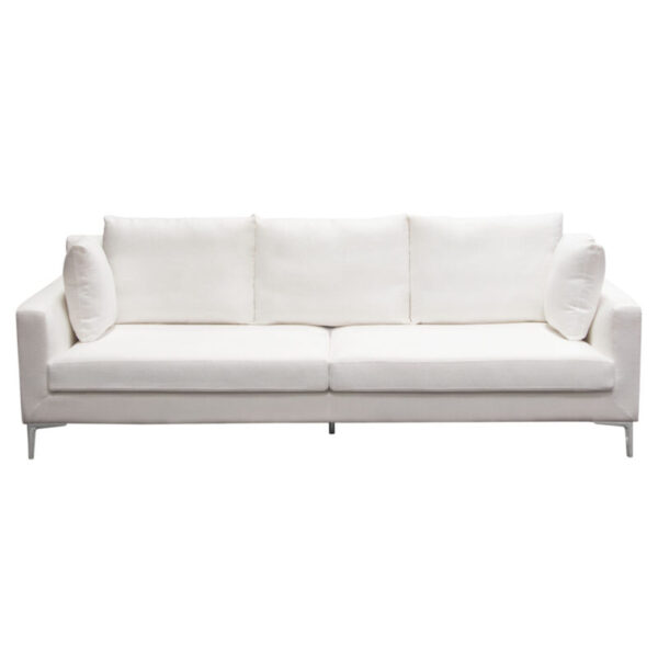 White linen Seattle Sofa By Diamond Sofa 9