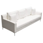 White linen Seattle Sofa By Diamond Sofa 15