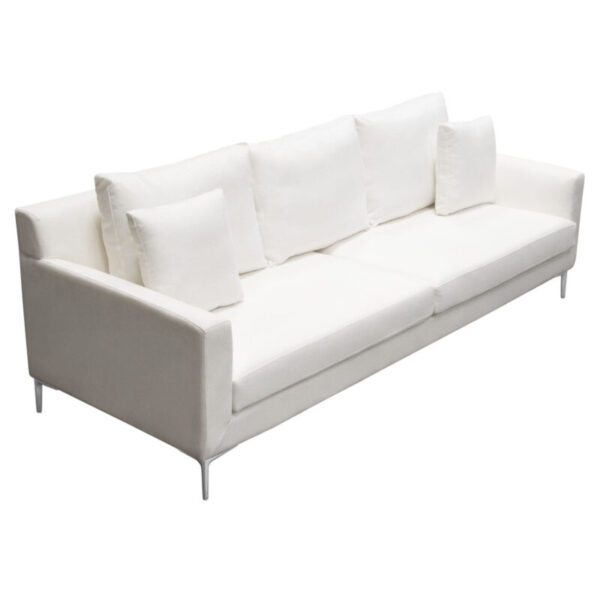 White linen Seattle Sofa By Diamond Sofa 10