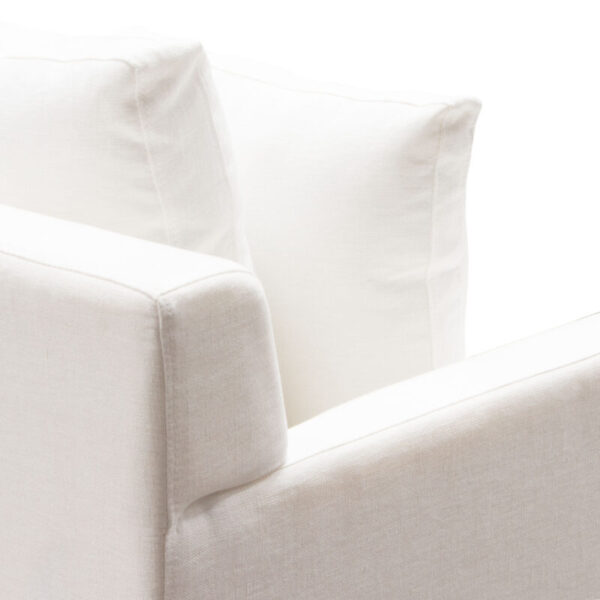White linen Seattle Sofa By Diamond Sofa 11