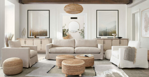 Sand Linen Savannah Sofa By Diamond Sofa 13