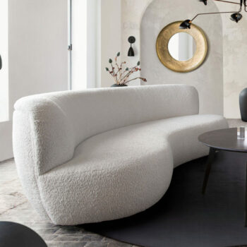 White Faux Sheepskin Simone Swivel Chair By Diamond Sofa