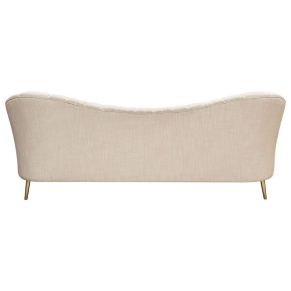 Gold Base Ava Sand Linen Sofa By Diamond Sofa 11
