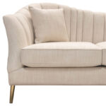 Gold Base Ava Sand Linen Sofa By Diamond Sofa 18
