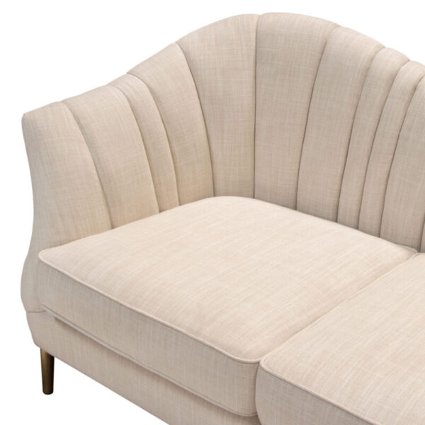 Gold Base Ava Sand Linen Sofa By Diamond Sofa 13