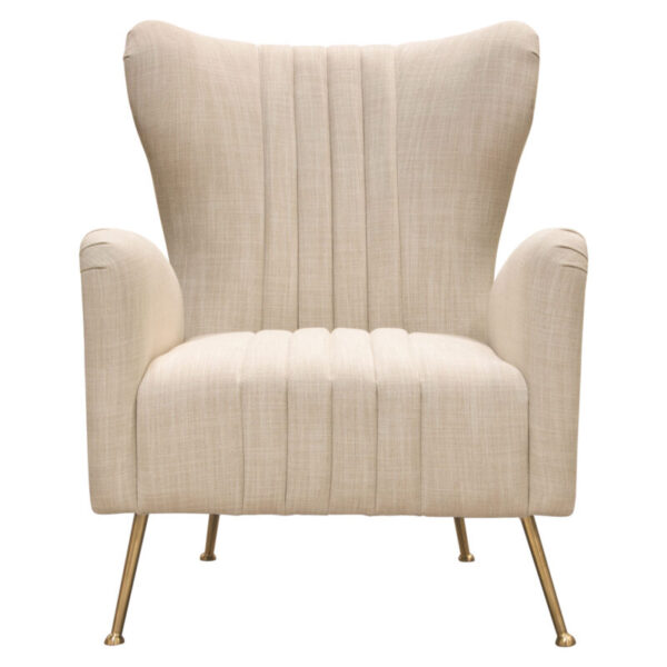 Gold Base Ava Sand Linen Chair By Diamond Sofa 10