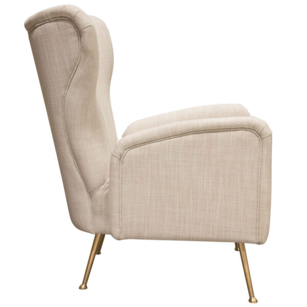 Gold Base Ava Sand Linen Chair By Diamond Sofa 11