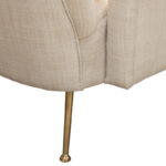 Gold Base Ava Sand Linen Chair By Diamond Sofa 19