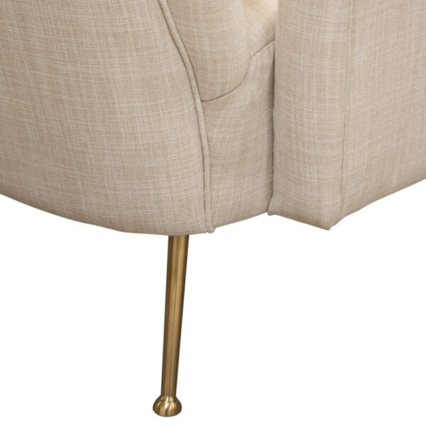 Gold Base Ava Sand Linen Chair By Diamond Sofa 13