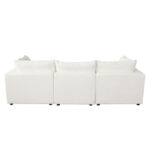 Ivy Reversible 4PC Sectional White Faux Shearling By Diamond Sofa 14