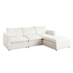 Ivy Reversible 4PC Sectional White Faux Shearling By Diamond Sofa 15