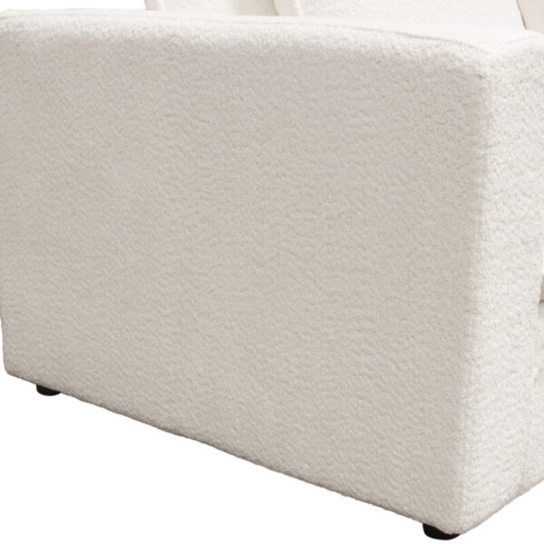 White Faux Shearling 7PC Corner Ivy Sectional By Diamond Sofa 8
