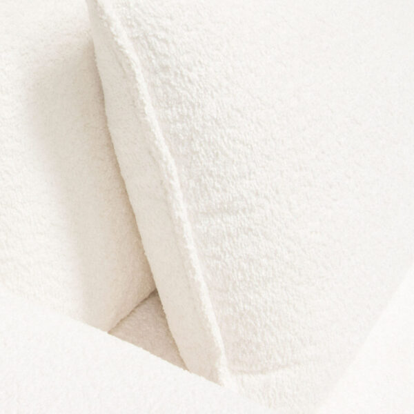 White Faux Shearling 7PC Corner Ivy Sectional By Diamond Sofa 9