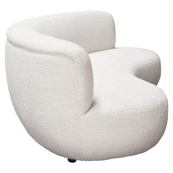 White Faux Sheepskin Simone Swivel Chair By Diamond Sofa 12