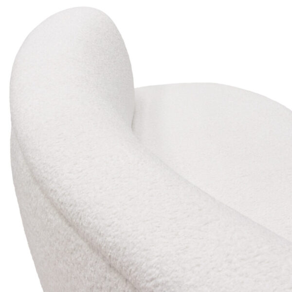 White Faux Sheepskin Simone Swivel Chair By Diamond Sofa 14