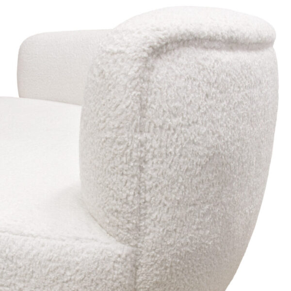 White Faux Sheepskin Simone Swivel Chair By Diamond Sofa 15