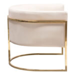 Gold Cream Velvet Pandora Chair By Diamond Sofa 17