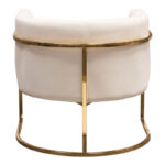 Gold Cream Velvet Pandora Chair By Diamond Sofa 18