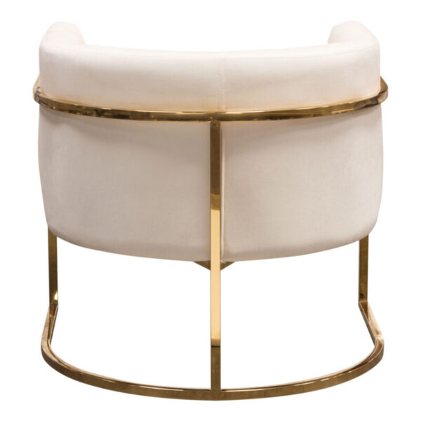 Gold Cream Velvet Pandora Chair By Diamond Sofa 12