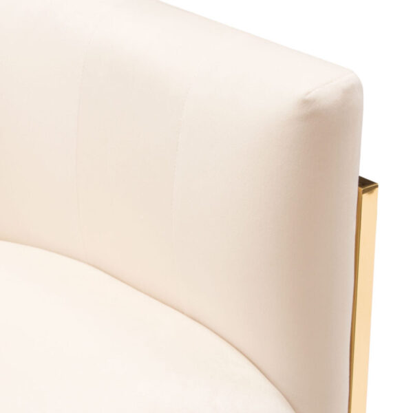 Gold Cream Velvet Pandora Chair By Diamond Sofa 14