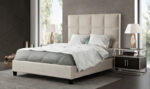 Sand Fabric Devon Low Profile Bed By Diamond Sofa 29
