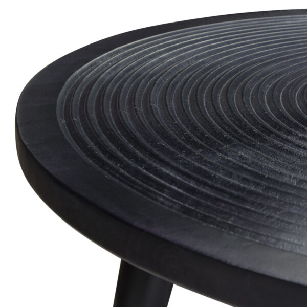 Black Vortex Round Cocktail Table By Diamond Sofa 12