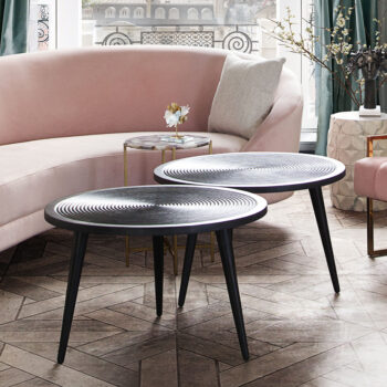 Black Vortex Round Cocktail Table By Diamond Sofa