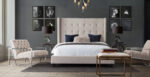 Sand Fabric Madison Avenue Low Profile Bed By Diamond Sofa Luxury Bedroom Furniture Mobilia Cleopatra 15 Sand Fabric Madison Avenue Low Profile Bed By Diamond Sofa 15