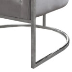 Silver Platinum Gray Velvet Pandora Chair By Diamond Sofa 20