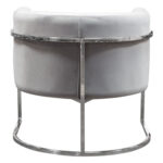 Silver Platinum Gray Velvet Pandora Chair By Diamond Sofa 18
