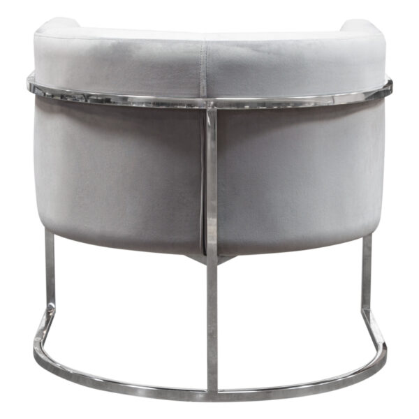 Silver Platinum Gray Velvet Pandora Chair By Diamond Sofa 12