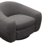 Charcoal Boucle Pascal Swivel Chair By Diamond Sofa 17