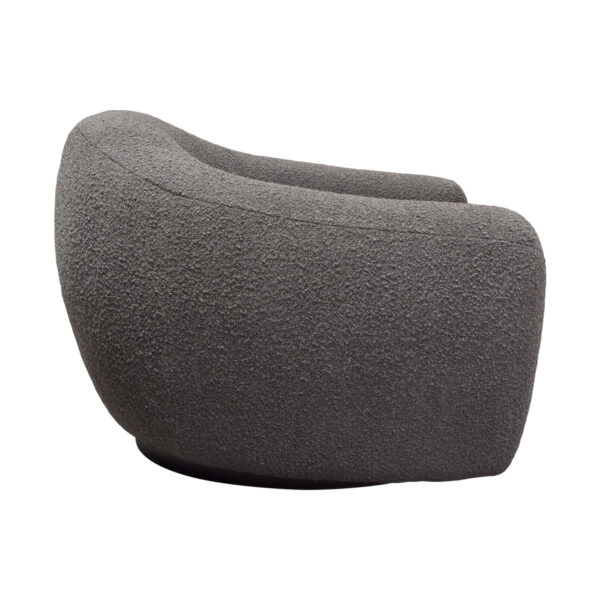 Charcoal Boucle Pascal Swivel Chair By Diamond Sofa 10