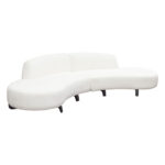 Faux White Shearling Vesper 2PC Modular by Diamond Sofa 15