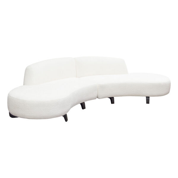 Faux White Shearling Vesper 2PC Modular by Diamond Sofa 10