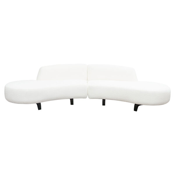 Faux White Shearling Vesper 2PC Modular by Diamond Sofa 9