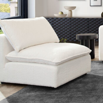 White Ivy Armless Chair By Diamond Sofa 8