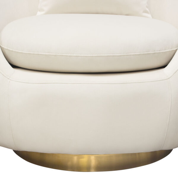 Light Cream Celine Swivel Chair By Diamond Sofa 12
